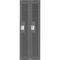 Casiers Clean Line, Bloc de 2, 24" x 12" x 72", Acier, Charbon, Rivet (assembl&eacute;), Perfor&eacute; Waymarc Industries Inc
