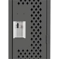 Casiers Clean Line, Bloc de 4, 48" x 12" x 72", Acier, Charbon, Rivet (assembl&eacute;), Perfor&eacute; Waymarc Industries Inc