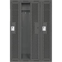 Casiers Clean Line, Bloc de 4, 48" x 12" x 72", Acier, Charbon, Rivet (assembl&eacute;), Perfor&eacute; Waymarc Industries Inc