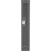 Clean Line Lockers, 12" x 18" x 76", Steel, Charcoal, Rivet (Assembled), Perforated Waymarc Industries Inc