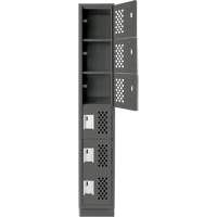 Assembled Lockerettes Clean Line™ Perforated Economy Lockers FJ625 | Waymarc Industries Inc