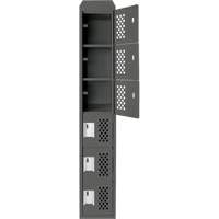 Assembled Lockerettes Clean Line™ Perforated Economy Lockers FJ640 | Waymarc Industries Inc
