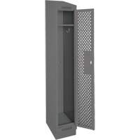 Casiers Clean Line, 12" x 18" x 82", Acier, Charbon, Rivet (assembl&eacute;), Perfor&eacute; Waymarc Industries Inc