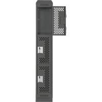 Clean Line Lockers, 3 -tier, 12" x 18" x 82", Steel, Charcoal, Rivet (Assembled), Perforated Waymarc Industries Inc
