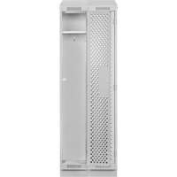 Casiers Clean Line, Bloc de 2, 24" x 12" x 82", Acier, Gris, Rivet (assembl&eacute;), Perfor&eacute; Waymarc Industries Inc