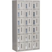 Concorde Heavy-Duty Lockers, 6 -tier, Bank of 3, 36" x 18" x 72", Steel, Grey, Welded (Assembled) Waymarc Industries Inc