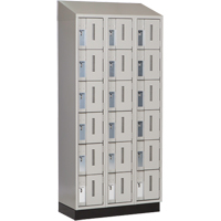 Casiers robustes Concorde, 6 niveaux, Bloc de 3, 36" x 18" x 82", Acier, Gris, Soud&eacute; (assembl&eacute;) Waymarc Industries Inc