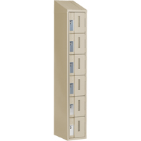 Casiers robustes Concorde, 6 niveaux, 12" x 18" x 78", Acier, Beige, Soud&eacute; (assembl&eacute;) Waymarc Industries Inc