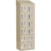 Casiers robustes Concorde, 6 niveaux, Bloc de 2, 24" x 18" x 78", Acier, Beige, Soud&eacute; (assembl&eacute;) Waymarc Industries Inc