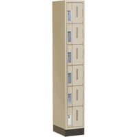 Casiers robustes Concorde, 6 niveaux, 12" x 18" x 76", Acier, Beige, Soud&eacute; (assembl&eacute;) Waymarc Industries Inc