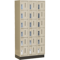 Casiers robustes Concorde, 6 niveaux, Bloc de 3, 36" x 18" x 76", Acier, Beige, Soud&eacute; (assembl&eacute;) Waymarc Industries Inc