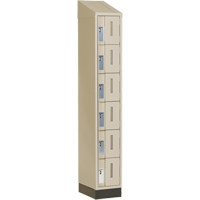 Casiers robustes Concorde, 6 niveaux, 12" x 18" x 82", Acier, Beige, Soud&eacute; (assembl&eacute;) Waymarc Industries Inc