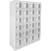 Assembled Clean Line™ Perforated Economy Lockers FL354 | Waymarc Industries Inc