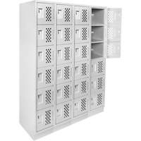 Assembled Clean Line™ Perforated Economy Lockers FL354 | Waymarc Industries Inc