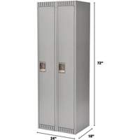 Casiers, Bloc de 2, 24" x 18" x 72", Acier, Gris, D&eacute;mont&eacute; Waymarc Industries Inc
