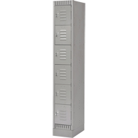 Casiers, 6 niveaux, 12" x 18" x 76", Acier, Gris, D&eacute;mont&eacute; Waymarc Industries Inc