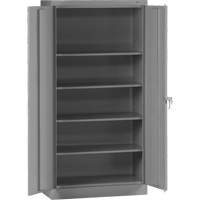 Armoire de rangement standard, Acier, 4 Tablettes, 72" h x 36" la x 18" P, Gris Waymarc Industries Inc