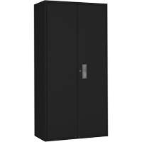 Wardrobe Storage Cabinet, Steel, 36" W x 18" D x 72" H, Black Waymarc Industries Inc