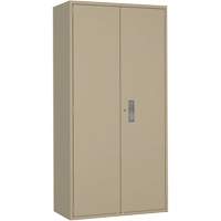 Wardrobe Storage Cabinet, Steel, 36" W x 18" D x 72" H, Beige Waymarc Industries Inc