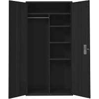 Combination Storage Cabinet, Steel, 6 Shelves, 72" H x 36" W x 18" D, Black Waymarc Industries Inc