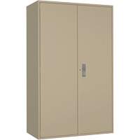 Extra Wide Hi-Boy Storage Cabinet, Steel, 4 Shelves, 72" H x 48" W x 24" D, Beige Waymarc Industries Inc