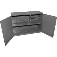 Abrasive Accessory Cabinet, Steel, 2 Drawers, 33-3/4" x 11-7/8" x 23-7/8", Grey Waymarc Industries Inc