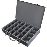 Steel Scoop Compartment Boxes, 17.875" W x 12" D x 3" H, 24 Compartments FL999 | Waymarc Industries Inc