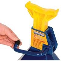Jack Stand, Locking Handle/Ratchet, 6 tons Capacity, 25-1/4" H Waymarc Industries Inc