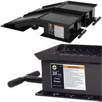 Heavy-Duty Truck Ramps with Long T-Handle, 40000 lbs. Capacity, 45" L, 13-1/2" W, 9-19/50" H Waymarc Industries Inc