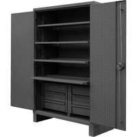 Armoire tr&egrave;s robuste avec tablettes coulissantes, Acier, 4 Tablettes, 78" h x 48" la x 24" P, Gris Waymarc Industries Inc