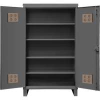 Armoire ext&eacute;rieure robuste, Acier, 4 Tablettes, 78" h x 60" la x 24" P, Gris Waymarc Industries Inc