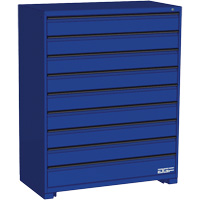Modular Drawer Cabinet, 9 Drawers, 48" W x 24" D x 60" H, Blue FM481 | Waymarc Industries Inc