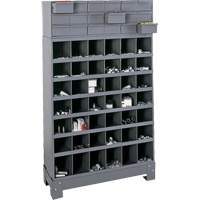 Modular Small Parts Storage Unit, Steel, 18 Drawers, 33-3/4" x 12-1/4" x 58-5/8", Grey Waymarc Industries Inc