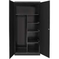 Combination Storage Cabinet, 36" W x 18" D x 72" H, Black Waymarc Industries Inc
