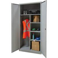 Armoire de rangement combin&eacute;e, 36" la x 18" p x 72" h, Gris Waymarc Industries Inc