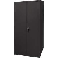 Armoire d'entreposage, Acier, 4 Tablettes, 66" h x 30" la x 15" P, Noir Waymarc Industries Inc