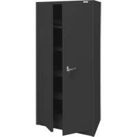Armoire d'entreposage, Acier, 4 Tablettes, 66" h x 30" la x 15" P, Noir Waymarc Industries Inc