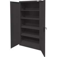 Storage Cabinet, Steel, 4 Shelves, 78" H x 36" W x 24" D, Black Waymarc Industries Inc