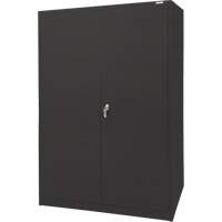 Armoire d'entreposage, Acier, 4 Tablettes, 78" h x 48" la x 24" P, Noir Waymarc Industries Inc
