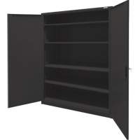 Armoire d'entreposage, Acier, 4 Tablettes, 78" h x 48" la x 24" P, Noir Waymarc Industries Inc