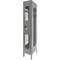 Casiers ventil&eacute;s, 12" x 18" x 78", Acier, Gris, D&eacute;mont&eacute;, Perfor&eacute; Waymarc Industries Inc