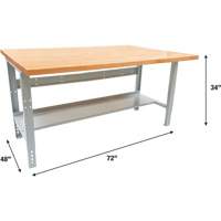 &eacute;tabli modulaire industriel, Cap 1000 lb, 72" la x 48" p Waymarc Industries Inc