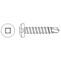 Self Drill Pan Head Screws, #10 x 3/4" L, Zinc Plated Waymarc Industries Inc