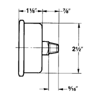 Pressure Gauges, 2-1/2" , 30" Hg-0" Vac., Bottom Mount, Liquid Filled Analogue Waymarc Industries Inc