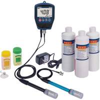 R3525 pH/mV Meter with ORP Electrode, pH/Conductivity Solutions & Power Adapter Kit Waymarc Industries Inc