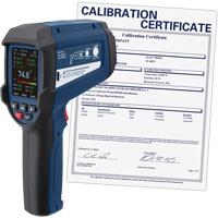Professional Infrared Thermometer with Integrated Type K Thermocouple & Calibration Certificate, -58 - 3362°F (-50 - 1850°C), 55:1, Adjustable Emmissivity ID030 | Waymarc Industries Inc