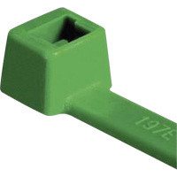 UL Rated PA66 Cable Ties, 4" Long, 18 lbs. Tensile Strength, Green Waymarc Industries Inc