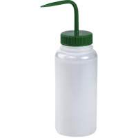 Wide-Mouth Polyethylene Wash Bottle with Green Polypropylene Cap Waymarc Industries Inc