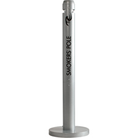 Smokers' Pole Cigarette Receptacle, Free-Standing, Aluminum, 41" Height Waymarc Industries Inc