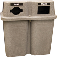 Contenants de recyclage Bullseye<sup>MC</sup>, Bord de rue, Plastique, 2 x 114L/60 gal. US JC592 | Waymarc Industries Inc